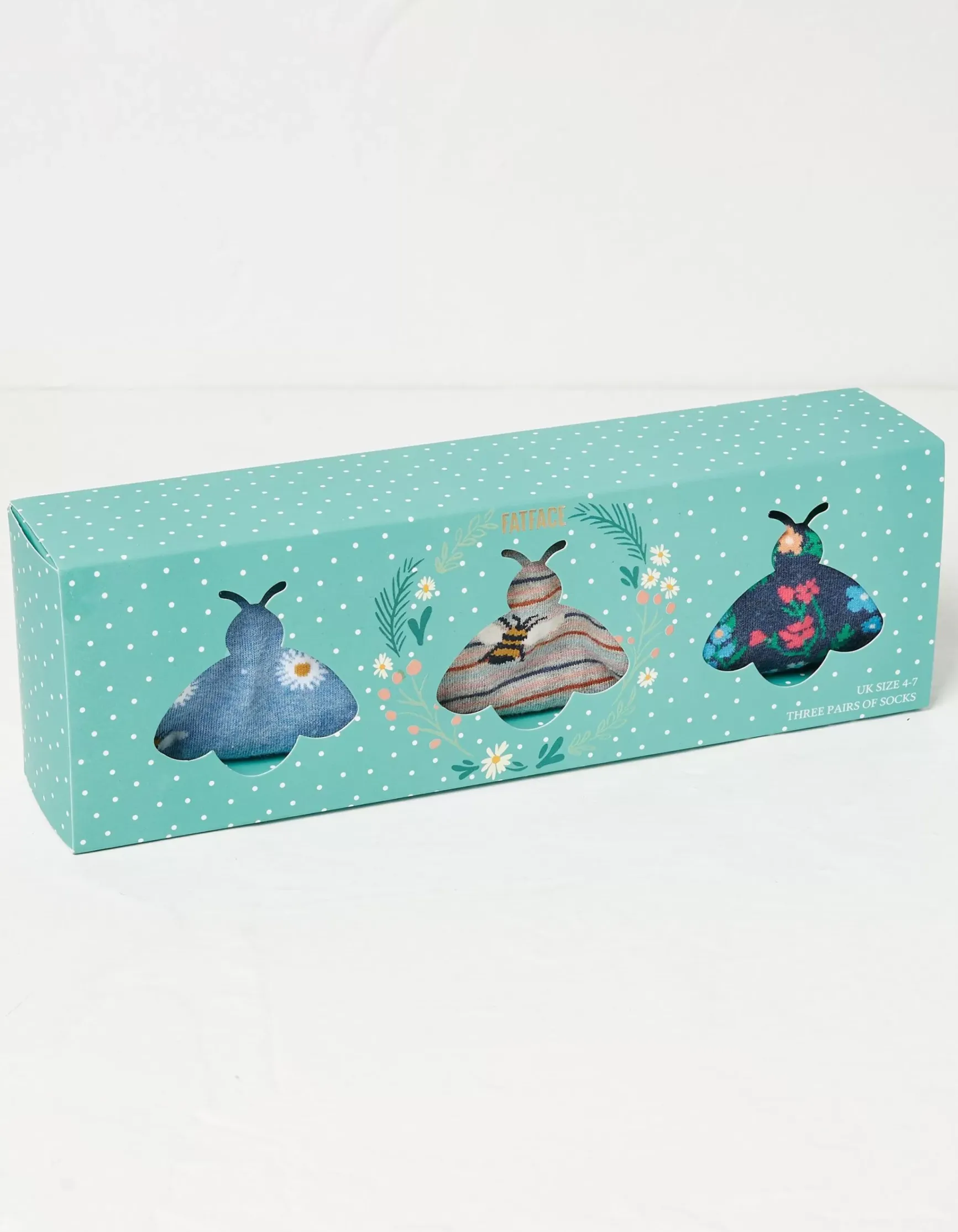 FatFace 3 Pack Bee Socks In A Box|Women View All