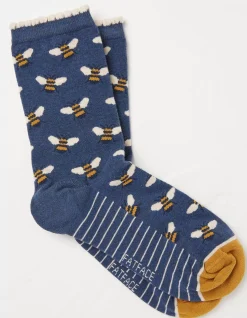 FatFace 1 Pack Bee Stripe Socks|Women View All