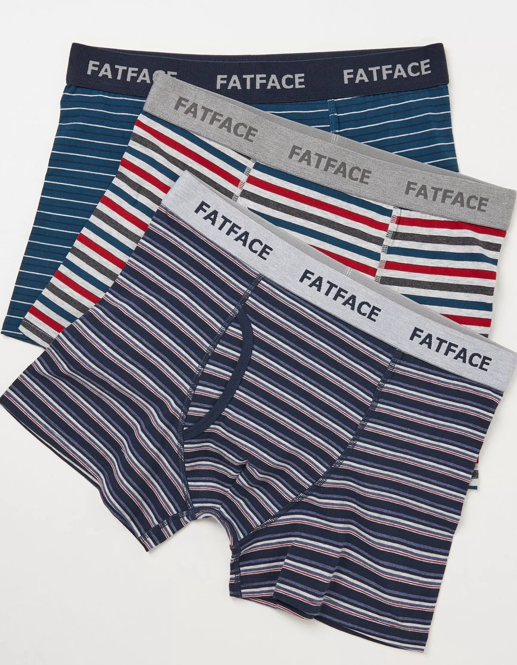 FatFace 3 Pack Chesil Stripe Boxers|Men View All