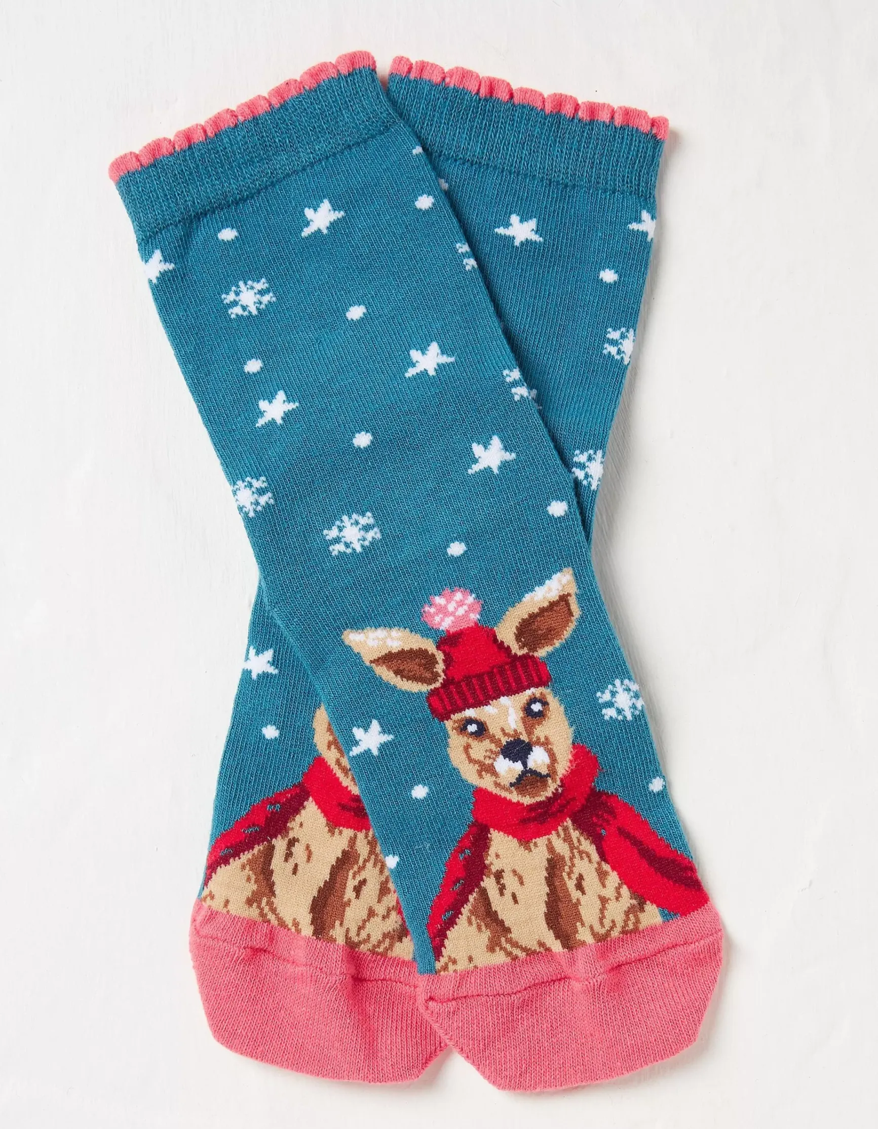 FatFace 1 Pack Christmas Kangaroo Socks|Kids View All