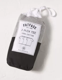 FatFace 3 Pack Cotton T-Shirts|Men T-Shirts