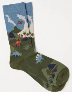 FatFace 1 Pack Dinosaur Scene Socks|Men View All