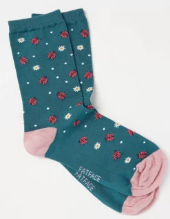 FatFace 1 Pack Ditsy Ladybird Socks|Women View All