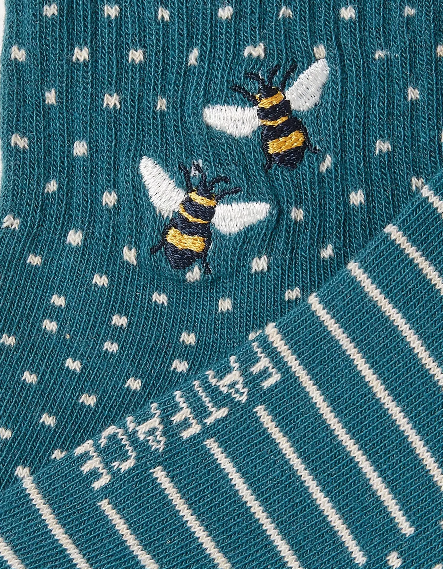 FatFace 1 Pack Embroidered Bee Rib Socks|Women View All