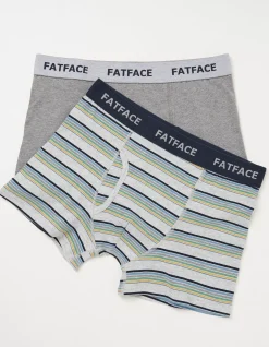 FatFace 2 Pack Eype Stripe Boxers|Men View All