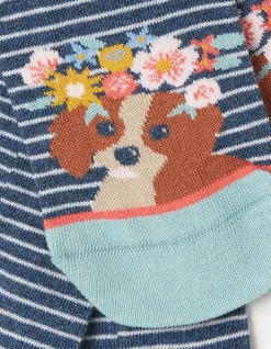 FatFace 1 Pack Floral Dog Stripe Socks|Women View All