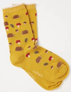 FatFace 1 Pack Fluffy Hedgehog Socks|Women View All