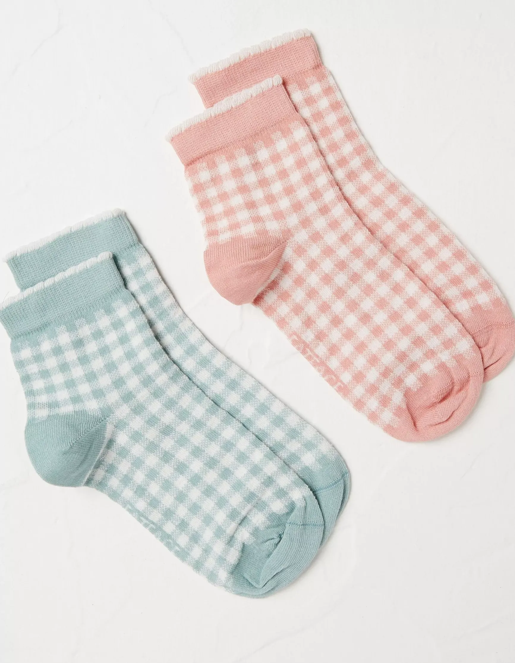 FatFace 2 Pack Gingham Socks|Women View All