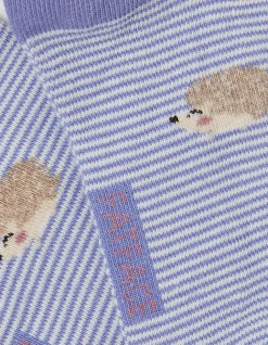 FatFace 1 Pack Hedgehog Stripe Trainer Socks|Women View All