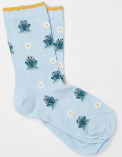 FatFace 1 Pack Lily Pad Frog Socks|Women View All