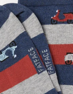 FatFace 1 Pack Moped Stripe Socks|Men View All