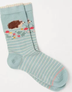 FatFace 1 Pack Queen Hedgehog Socks|Women View All