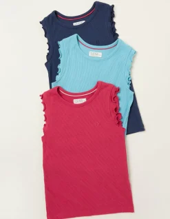 FatFace 3 Pack Rib Jersey Vests|Girls View All