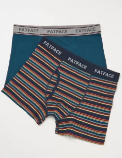 FatFace 2 Pack Salcombe Stripe Boxers|Men View All