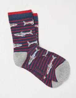 FatFace 1 Pack Shark Socks|Kids View All