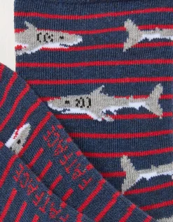 FatFace 1 Pack Shark Socks|Kids View All