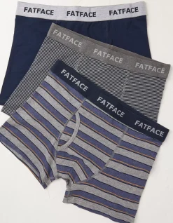 FatFace 3 Pack Stockbridge Stripe Boxers|Men View All