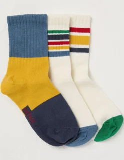 FatFace 3 Pack Stripe Sport Socks|Kids View All