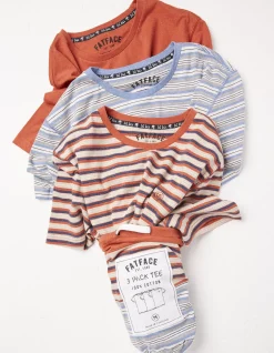 FatFace 3 Pack Stripe T-Shirt|Men T-Shirts
