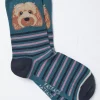 FatFace 1 Pack Striped Dog Socks|Women View All