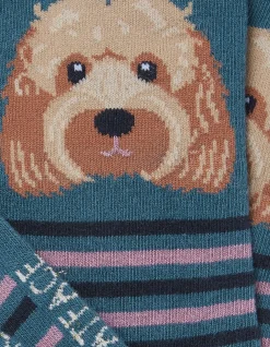 FatFace 1 Pack Striped Dog Socks|Women View All