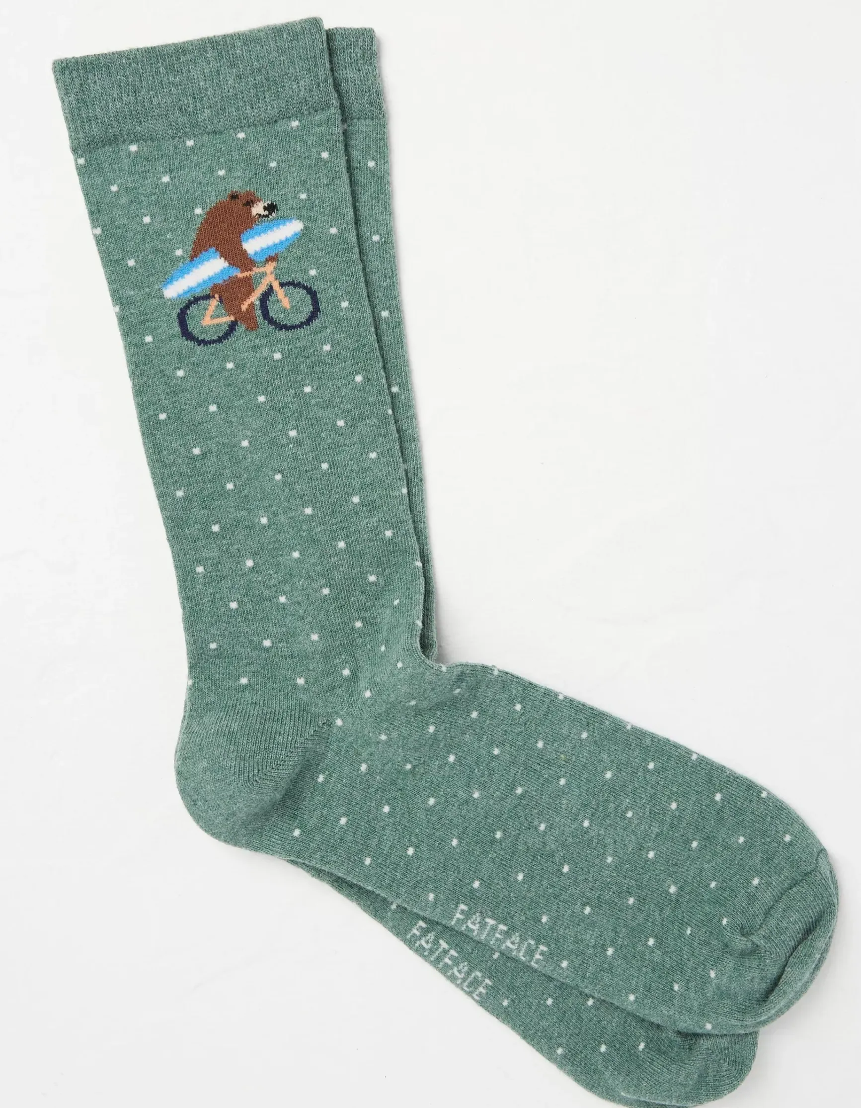 FatFace 1 Pack Surfing Bear Bike Socks|Men View All