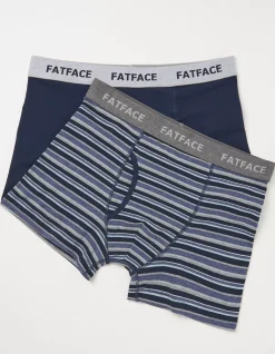 FatFace 2 Pack West Bay Stripe Boxers|Men View All