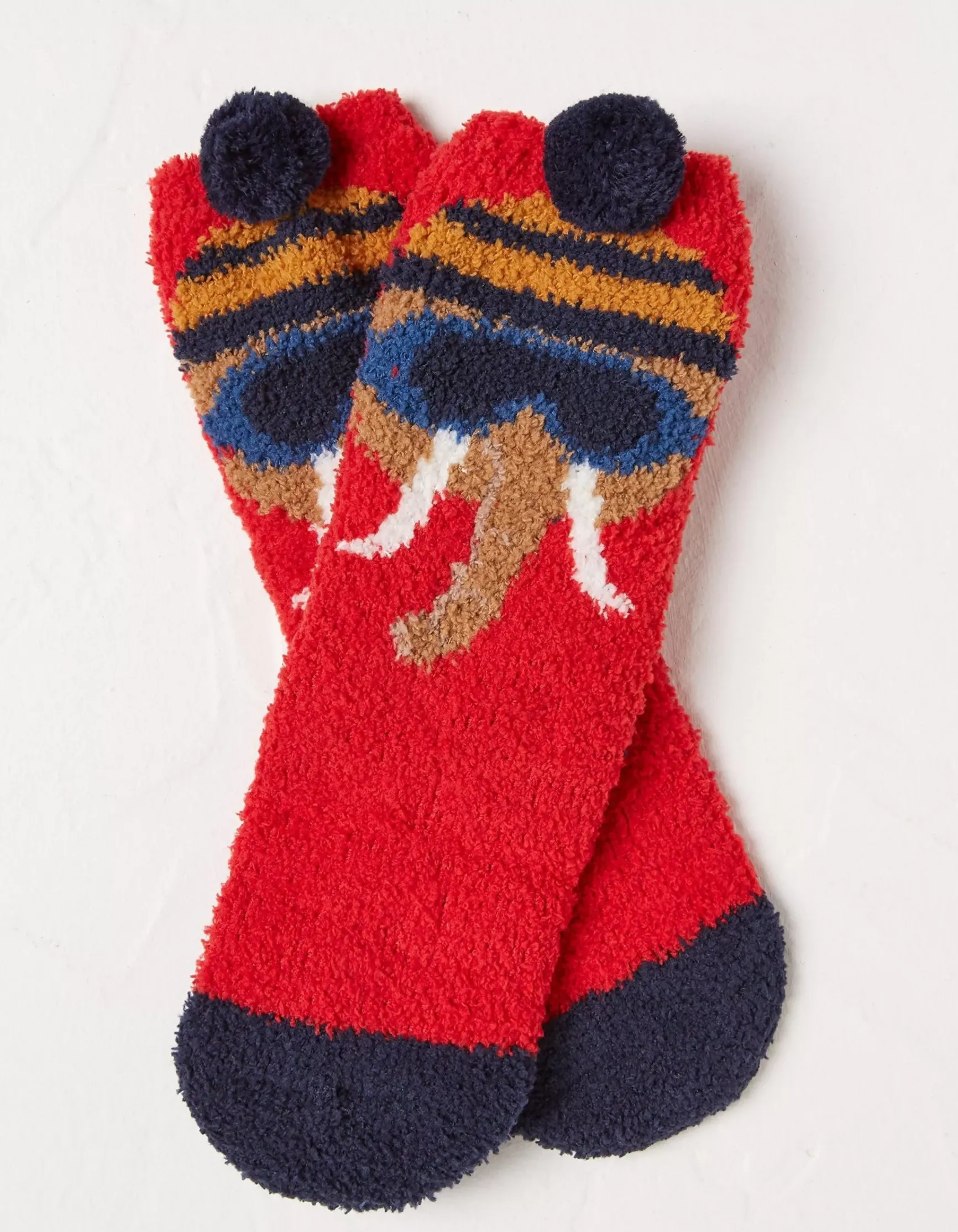 FatFace 1 Pack Wilfred Woolly Mammoth Fluffy Socks|Kids View All