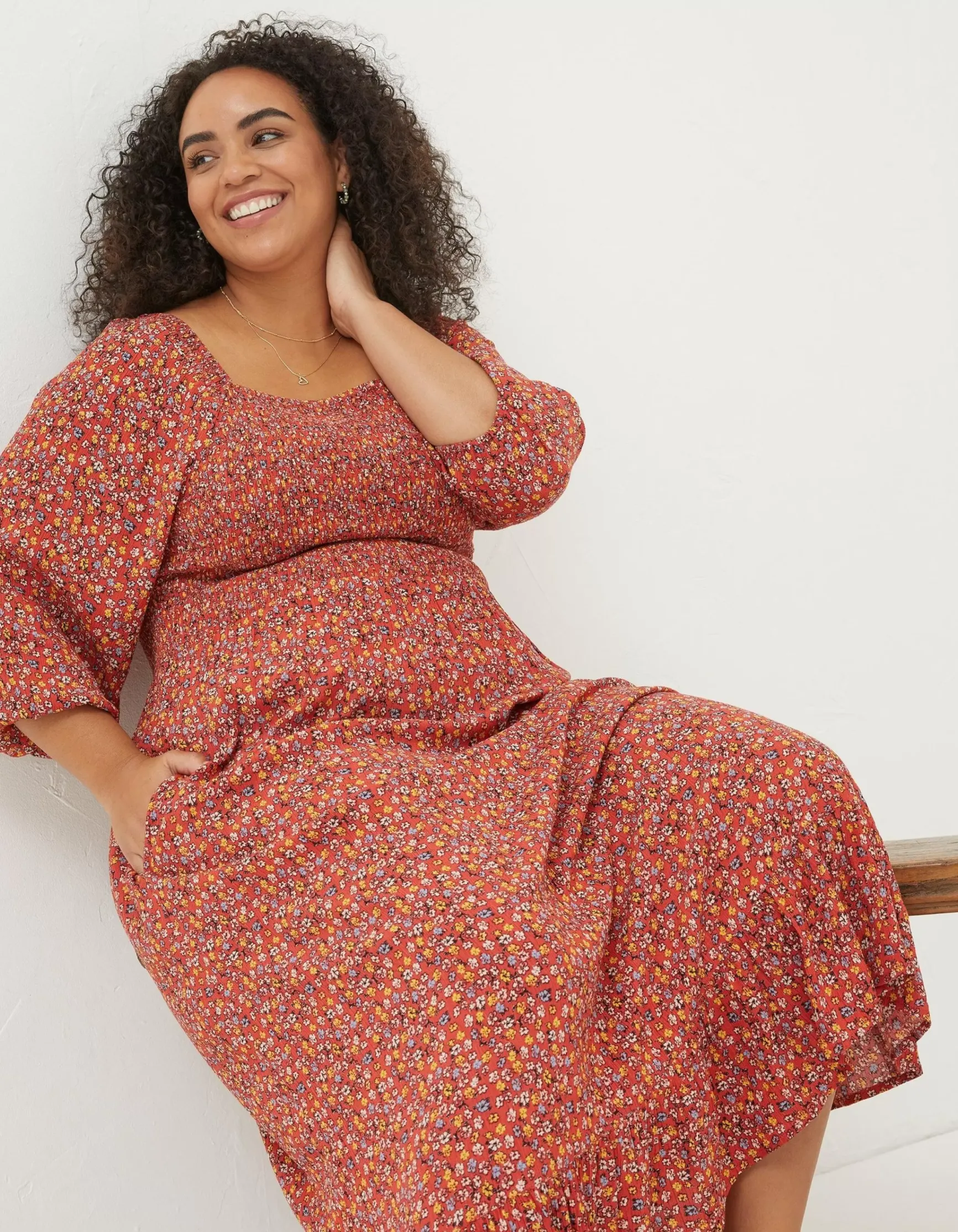 FatFace Adele Gradient Floral Midi Dress|Women View All