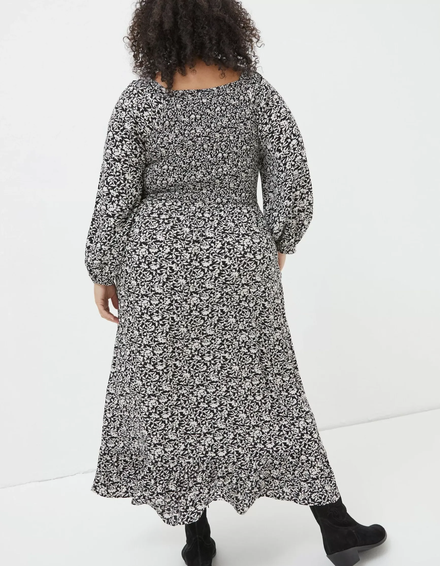 FatFace Adele Mono Vines Midi Dress|Women Dresses