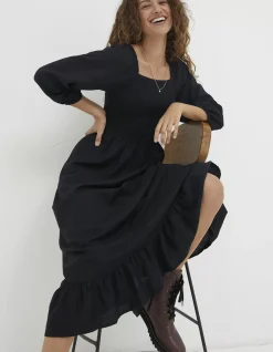FatFace Adele Shirred Midi Dress|Women View All