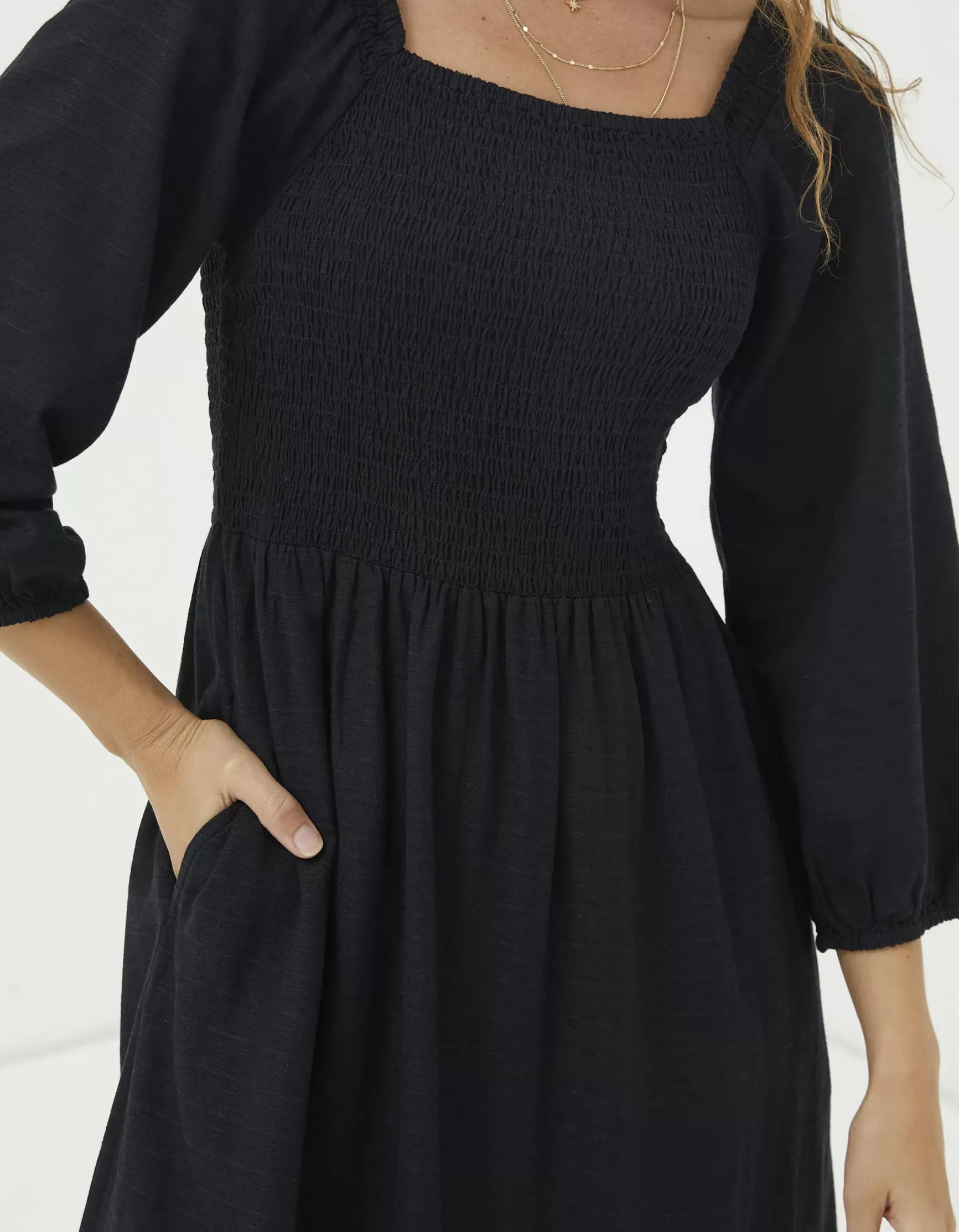 FatFace Adele Shirred Midi Dress|Women View All