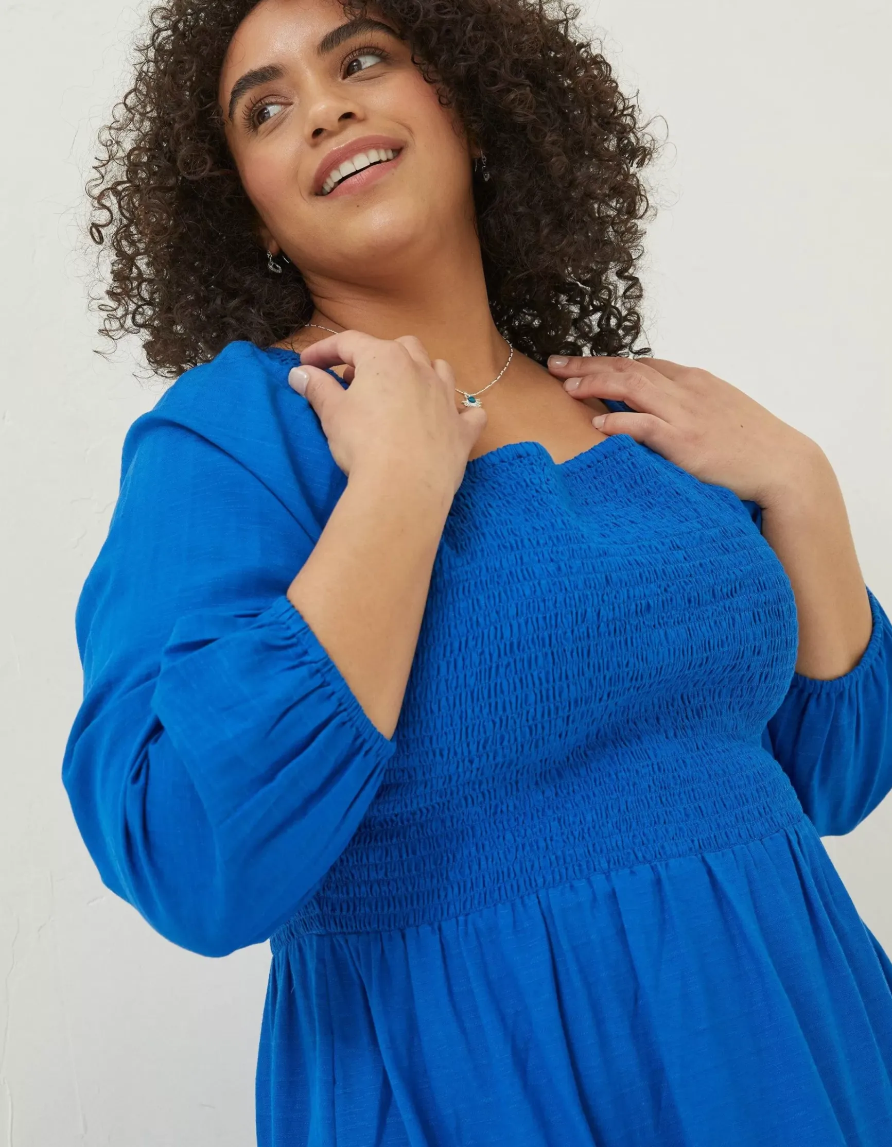 FatFace Adele Shirred Midi Dress|Women Dresses