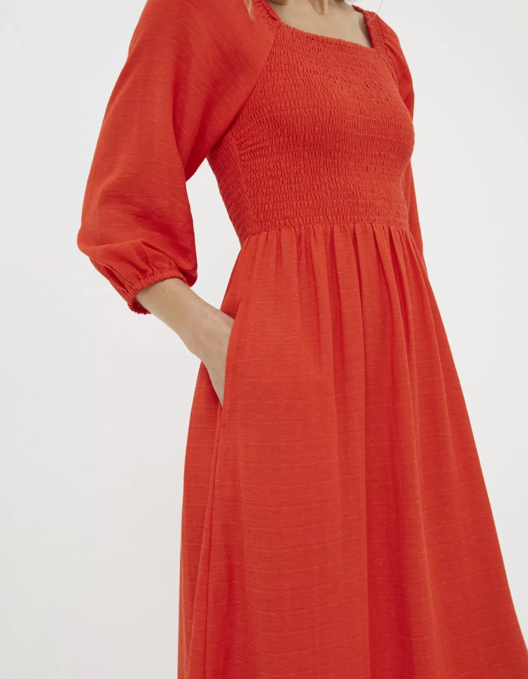 FatFace Adele Shirred Midi Dress|Women View All