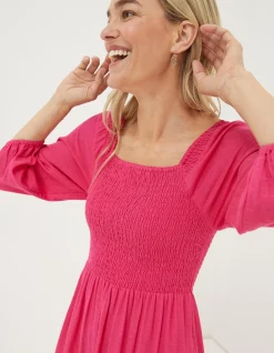 FatFace Adele Shirred Midi Dress|Women Dresses