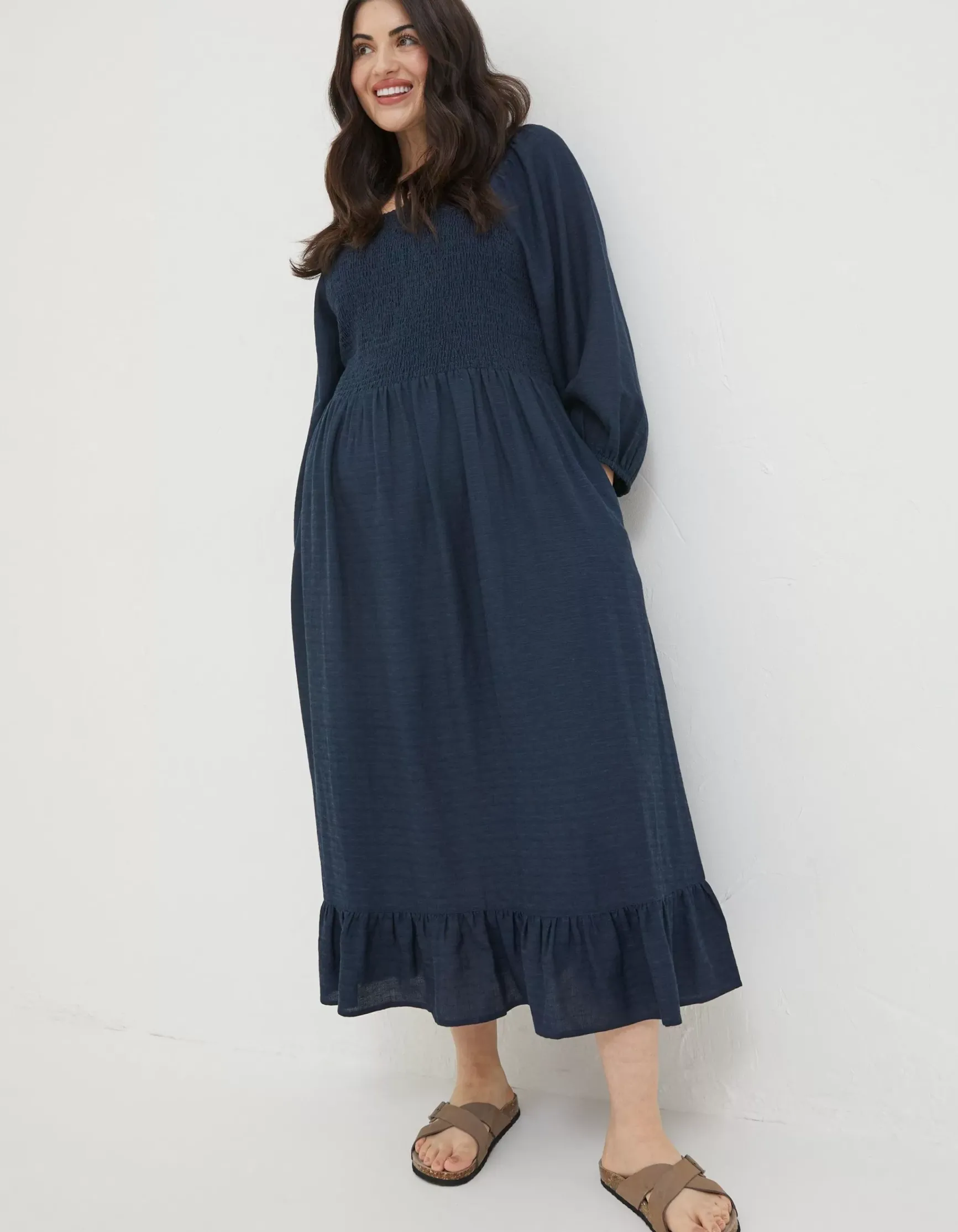 FatFace Adele Shirred Midi Dress|Women Dresses