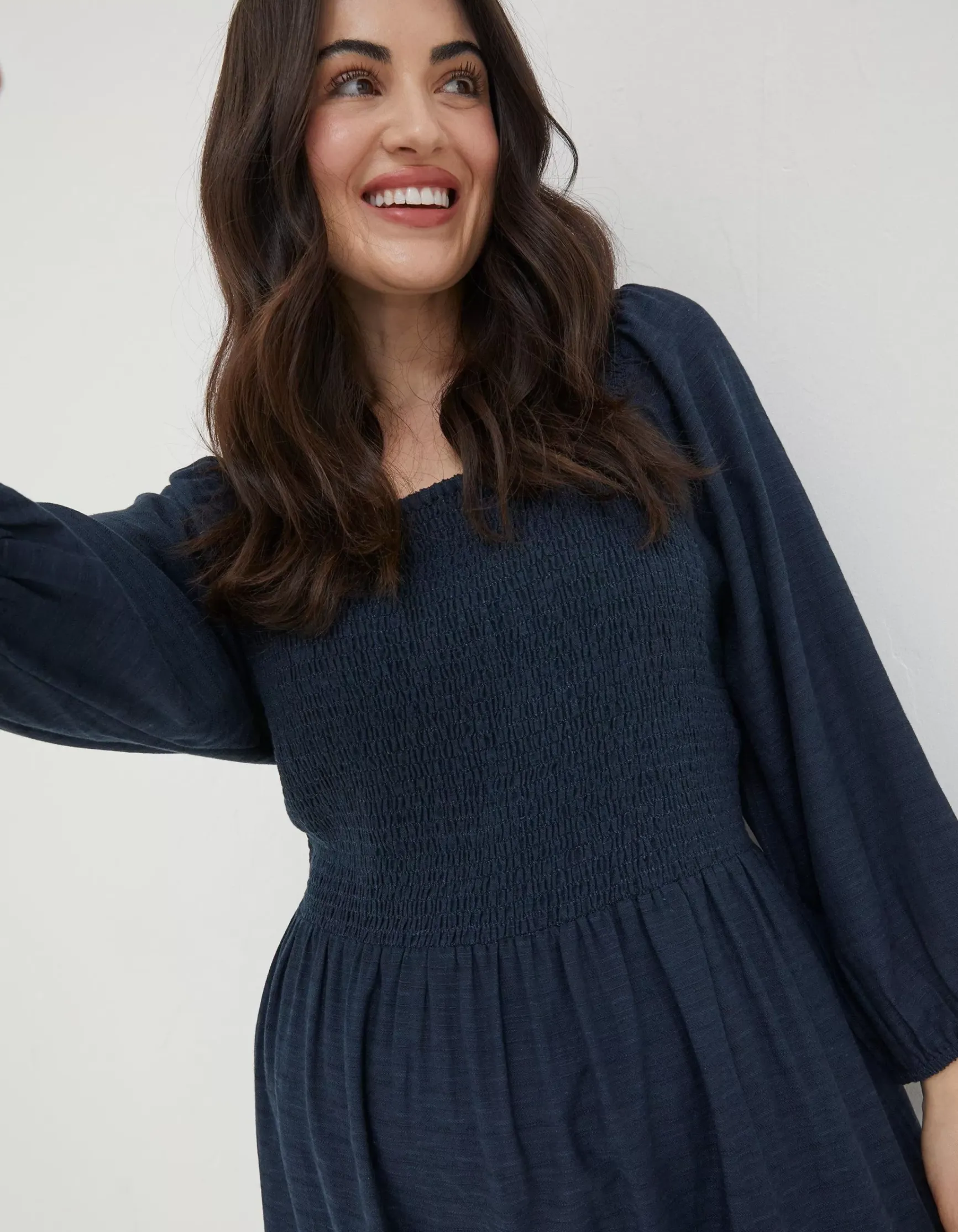 FatFace Adele Shirred Midi Dress|Women Dresses