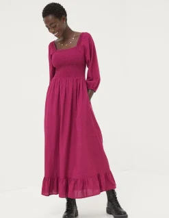 FatFace Adele Shirred Midi Dress|Women View All
