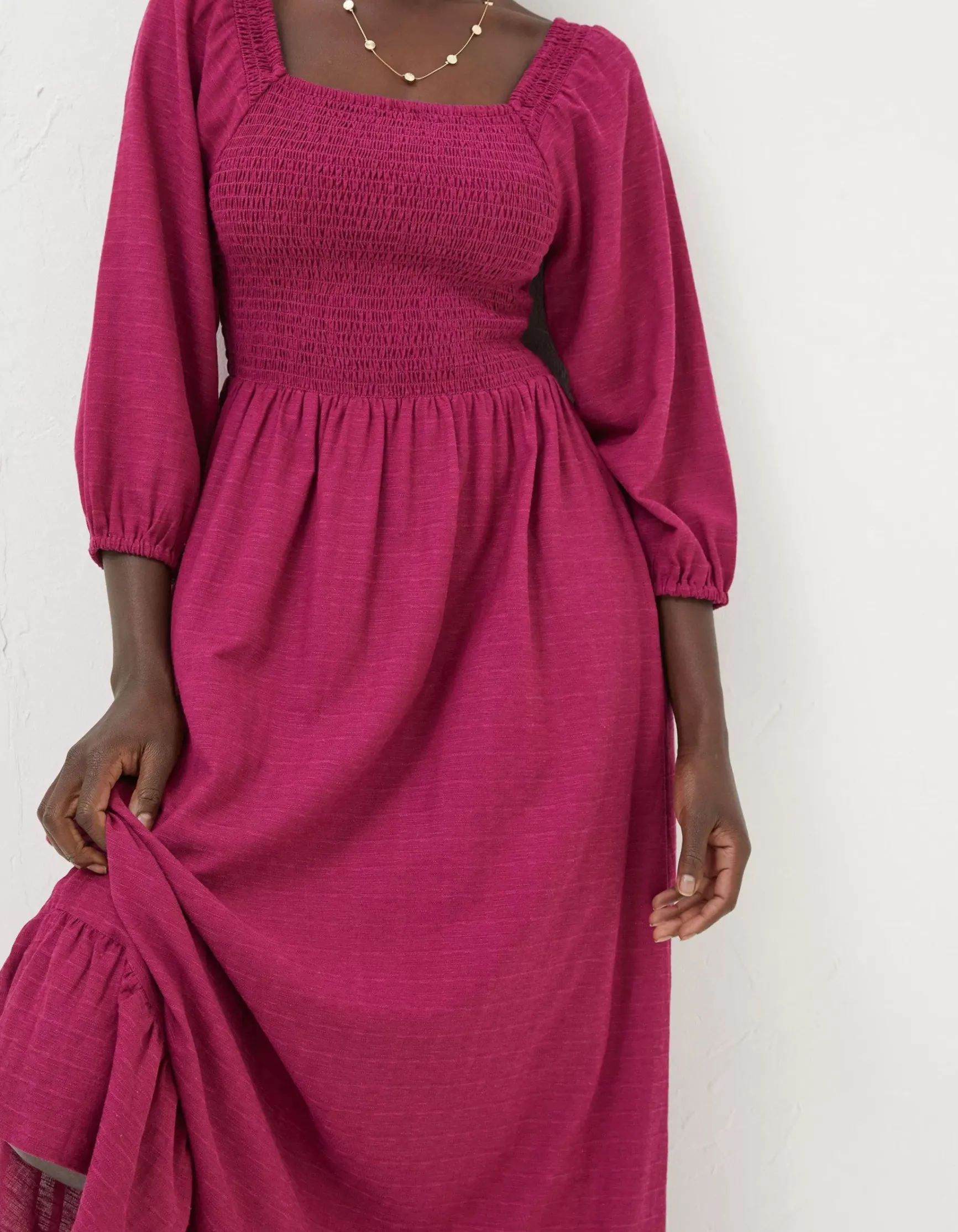 FatFace Adele Shirred Midi Dress|Women View All