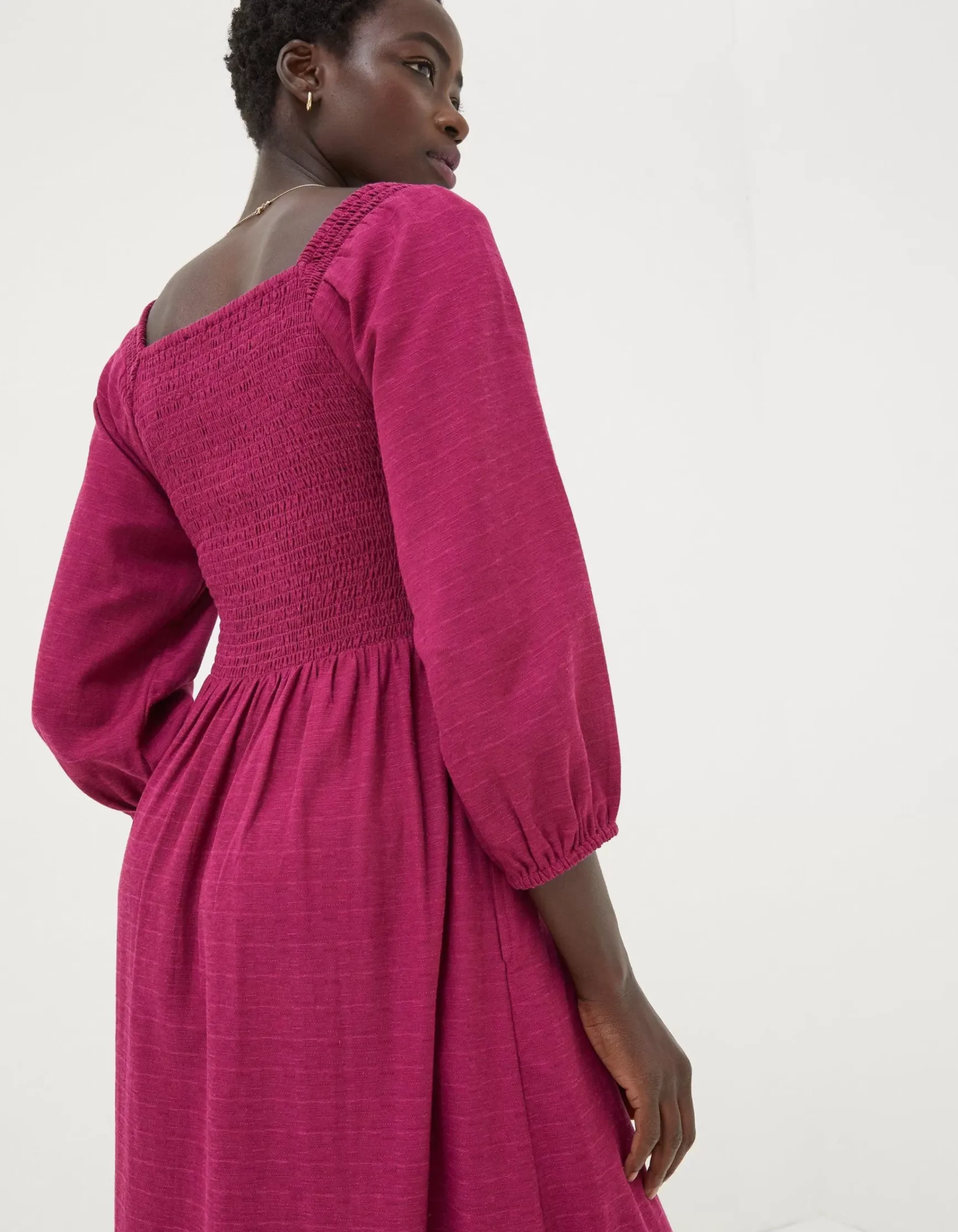 FatFace Adele Shirred Midi Dress|Women View All