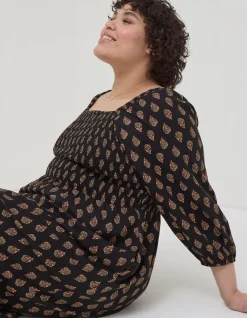 FatFace Adele Woodblock Midi Dress|Women Dresses