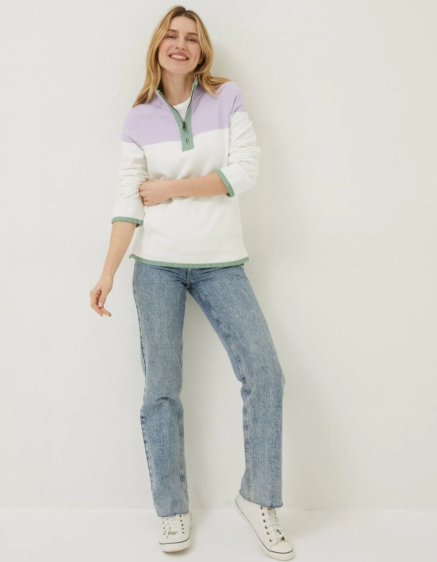 FatFace Airlie Colour Block Sweat|Women Sweatshirts & Hoodies