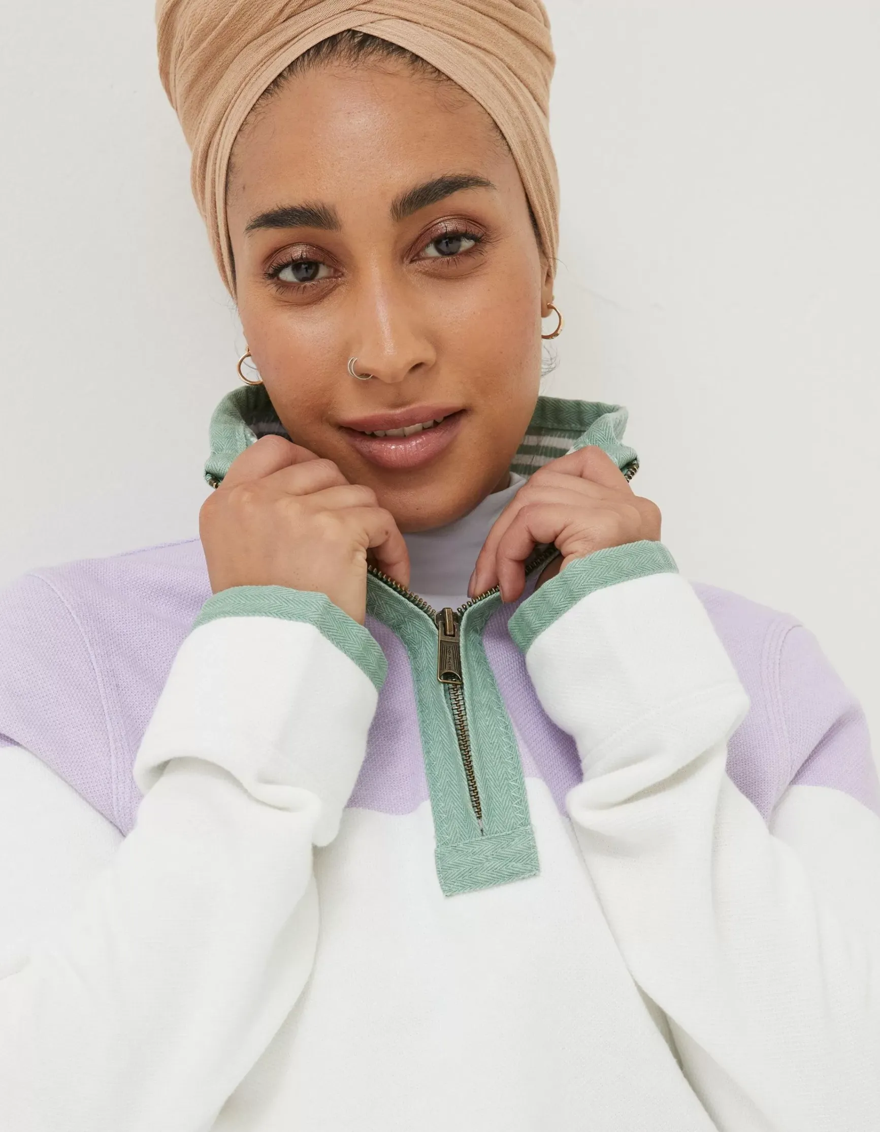 FatFace Airlie Colour Block Sweat|Women Sweatshirts & Hoodies