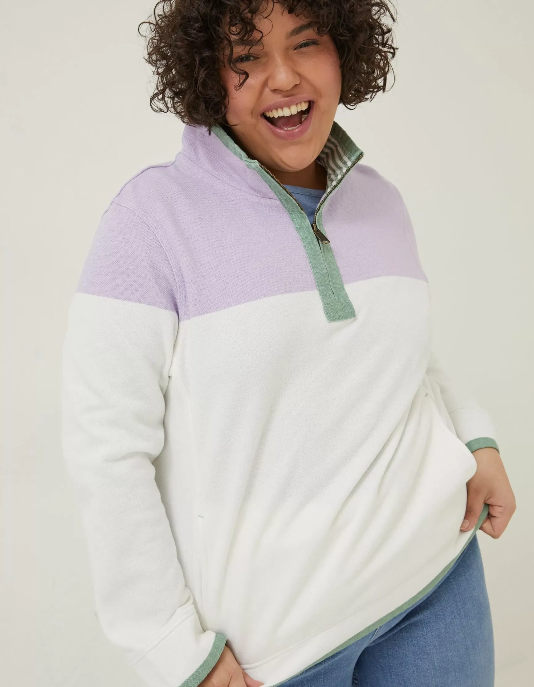 FatFace Airlie Colour Block Sweat|Women Sweatshirts & Hoodies