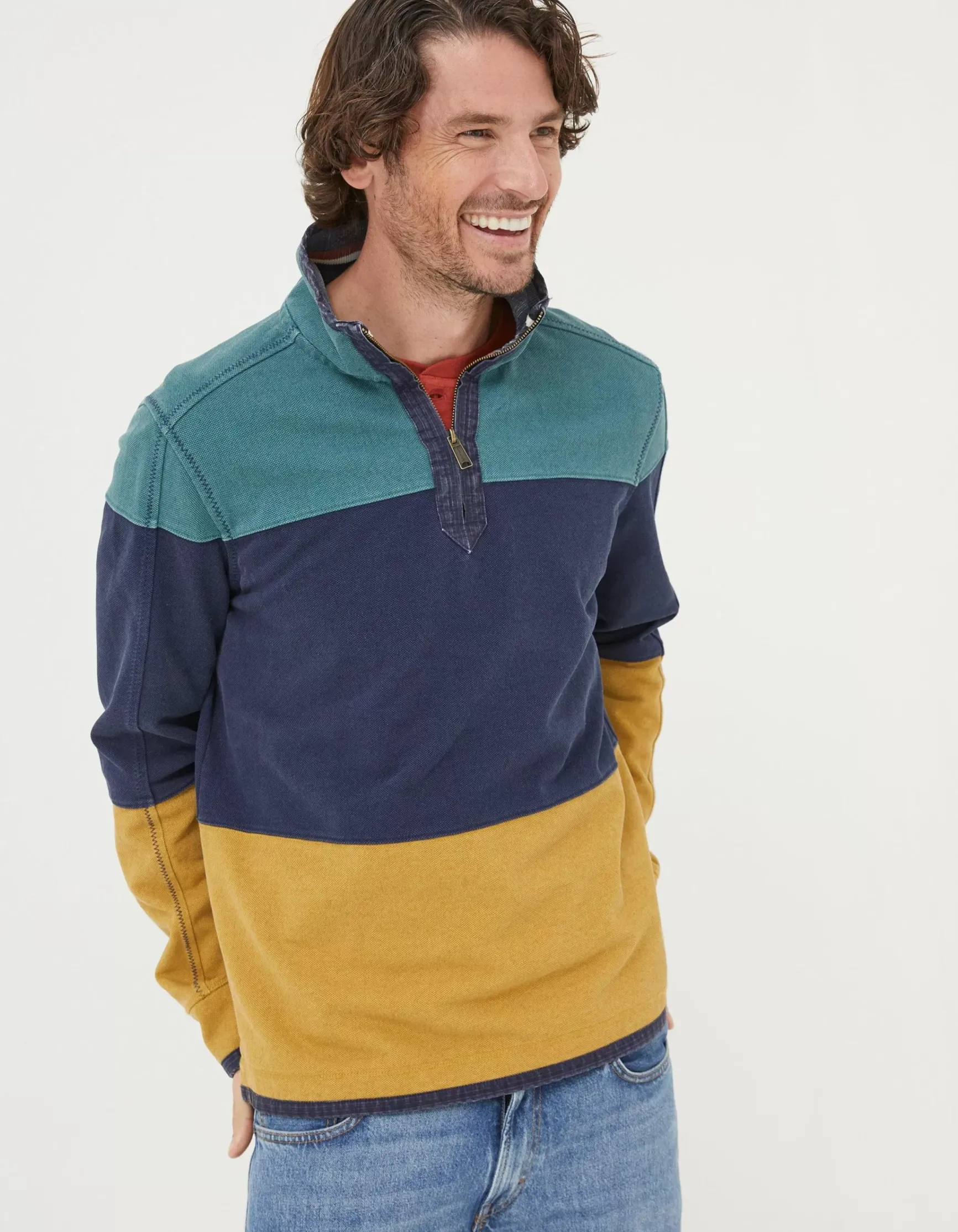 FatFace Airlie Cut And Sew Sweatshirt|Men View All