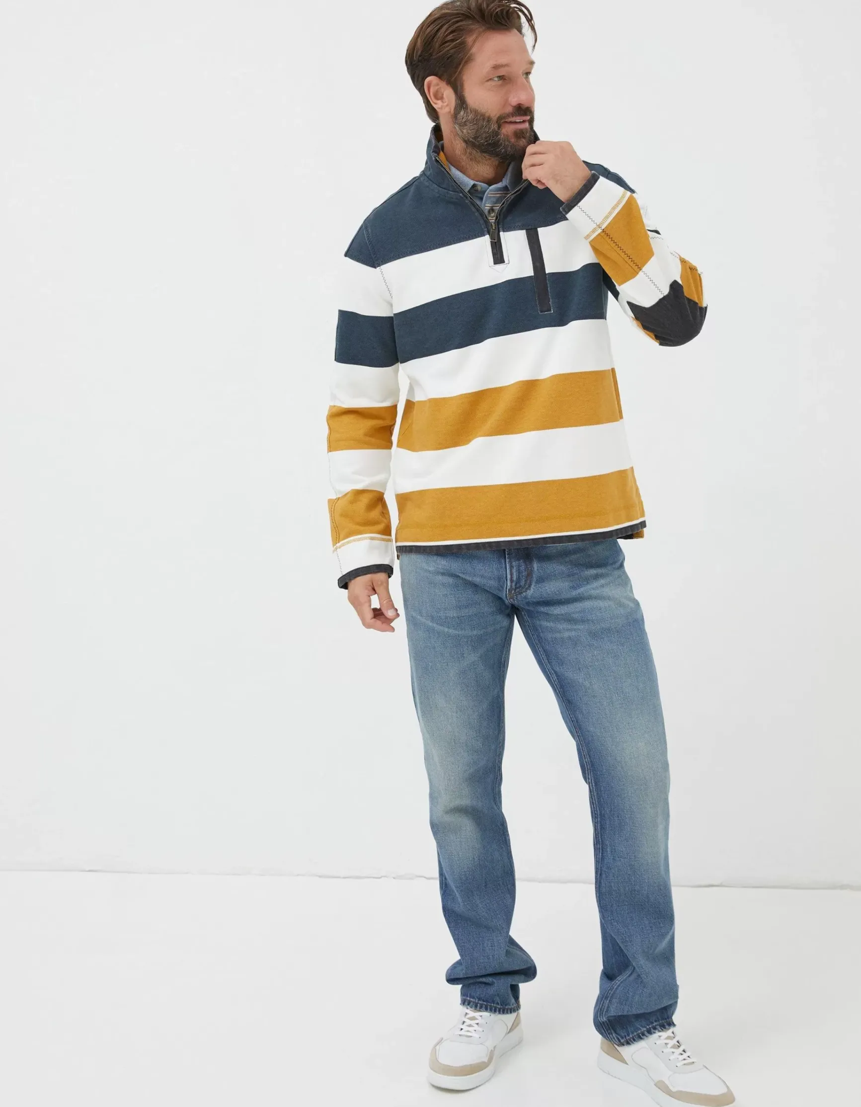 FatFace Airlie Rugby Stripe Sweatshirt|Men View All