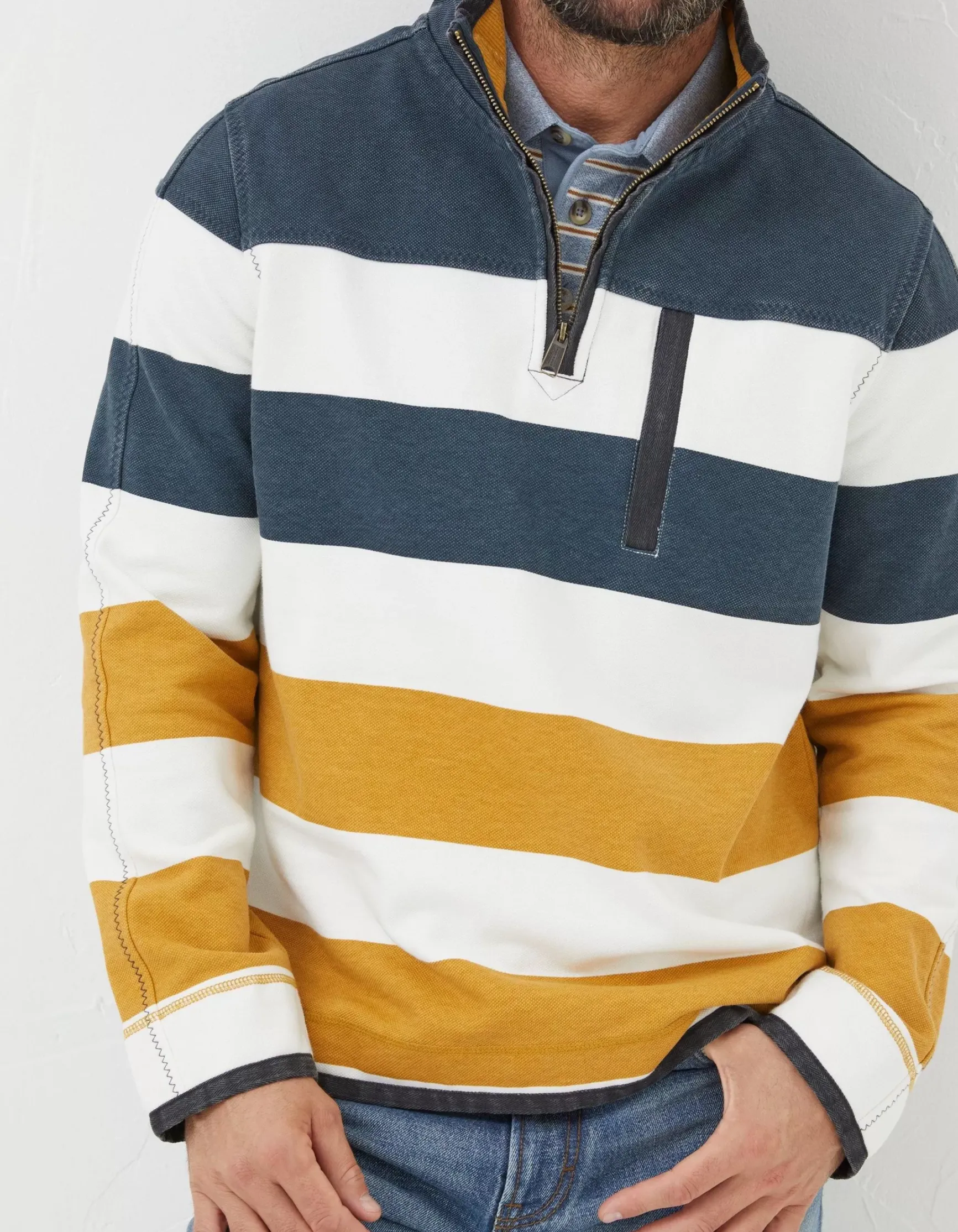 FatFace Airlie Rugby Stripe Sweatshirt|Men View All