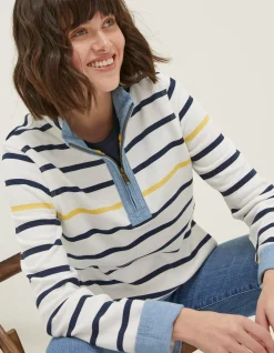 FatFace Airlie Stripe Sweat|Women Sweatshirts & Hoodies