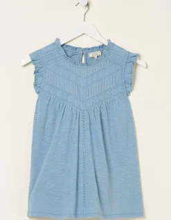 FatFace Ali Frill Sleeve Top|Women Tops & T-Shirts