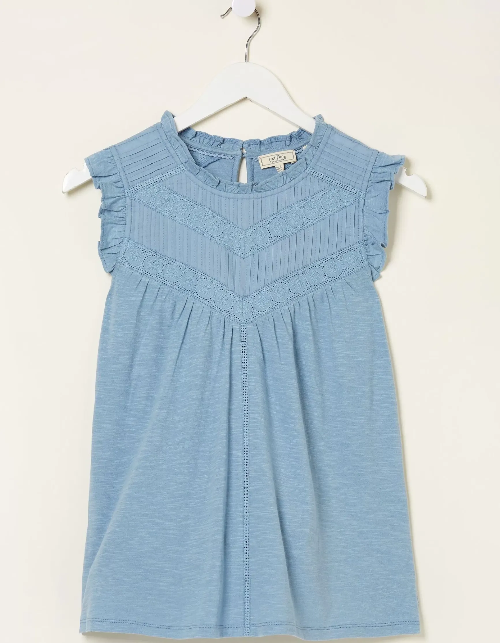 FatFace Ali Frill Sleeve Top|Women Tops & T-Shirts